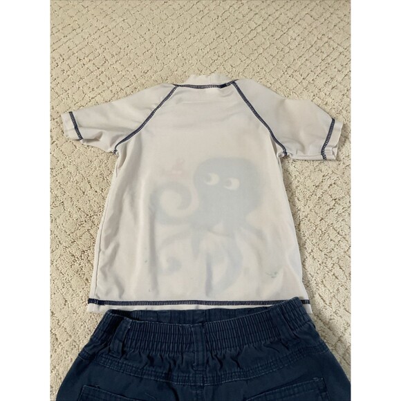 Boys Carter’s T-Shirt(4t) White & Circo Pull-on Shorts(3t) Blue Set - Picture 14 of 15